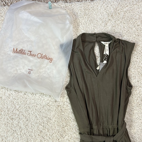 NWT MATILDA JANE XS Finest Hour olive green jumpsuit - Picture 4 of 11
